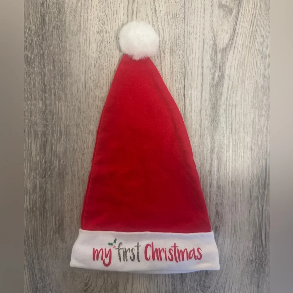 Red My First Christmas Santa Hat